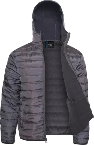1826 Water-resistant Puffer Mens Quilted Full Zip Jackets, Sherpa lining, Fleece Lining With and Without Hood