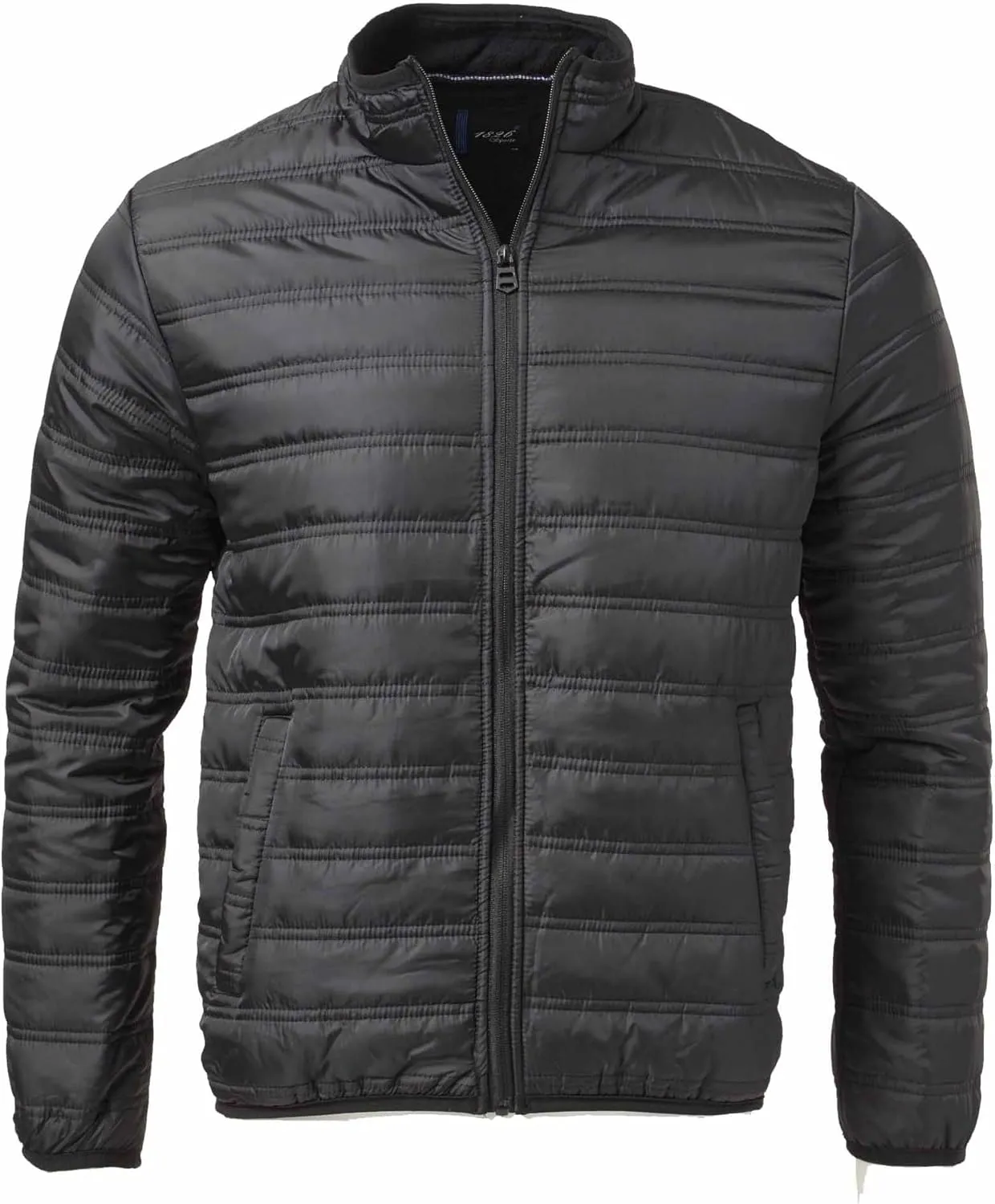 1826 Water-resistant Puffer Mens Quilted Full Zip Jackets, Sherpa lining, Fleece Lining With and Without Hood