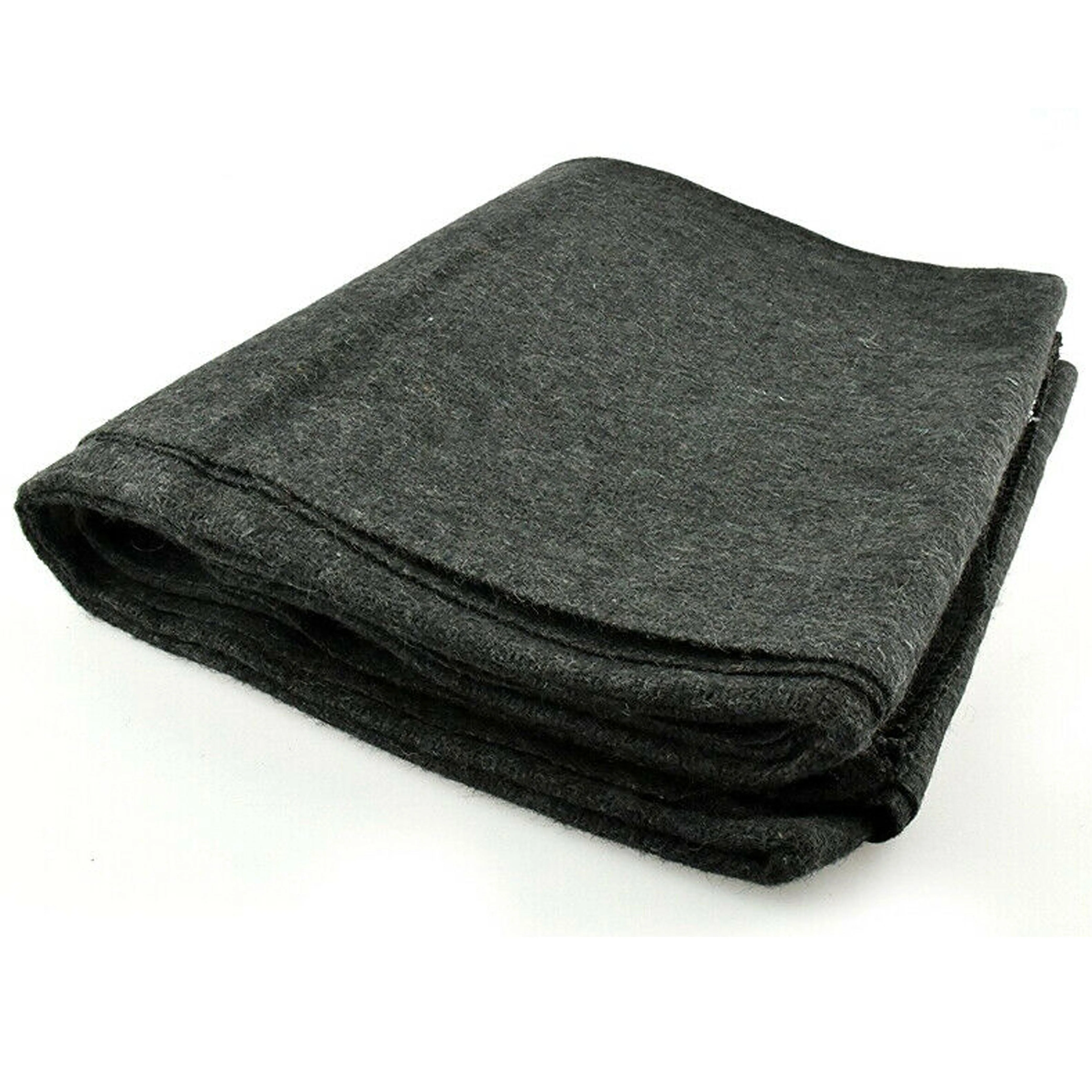 2 Pc Jumbo Military Wool Blanket Army Outdoor Camping Heavy Duty 3.75lb 66"X90"