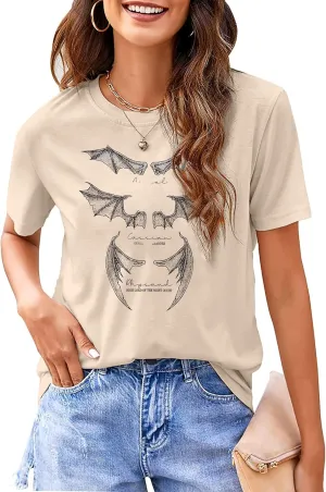 Acotar Velaris Shirt Women Oversized Bat Boys T-Shirt City of Starlight Graphic Tee Bat Bookish Book Lover Tops