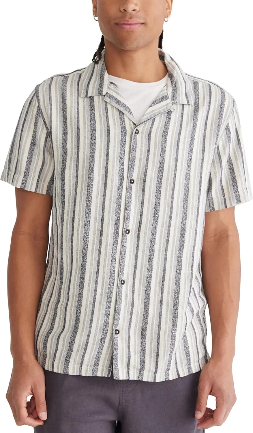 AEROPOSTALE Men's Vertical Stripe Button Up Shirt