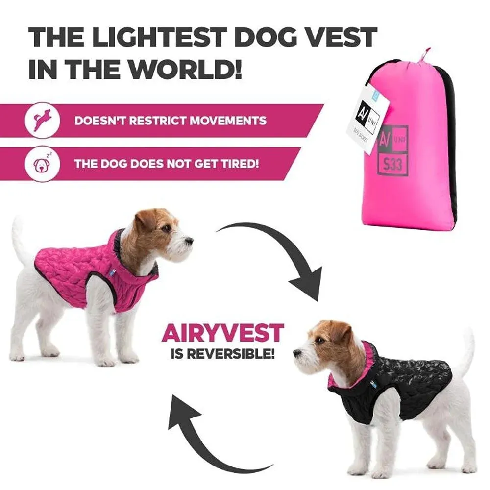 AiryVest Dog Winter Coat UNI   Lightweight Reversible Warm Dog Jacket   Water