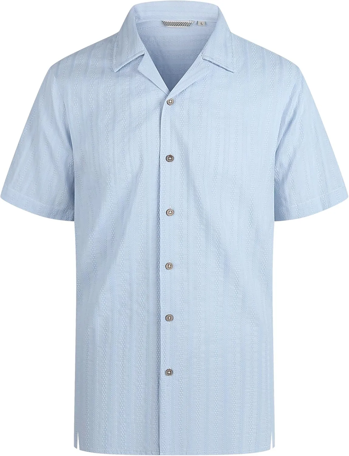 Alex Vando Mens Dress Shirts 4-Way Stretch Wrinkle Free Regular Fit Short Sleeve Men Button Down Shirt