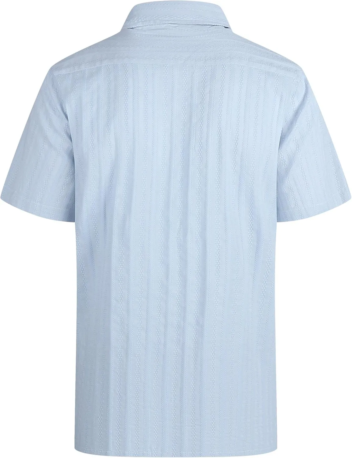 Alex Vando Mens Dress Shirts 4-Way Stretch Wrinkle Free Regular Fit Short Sleeve Men Button Down Shirt
