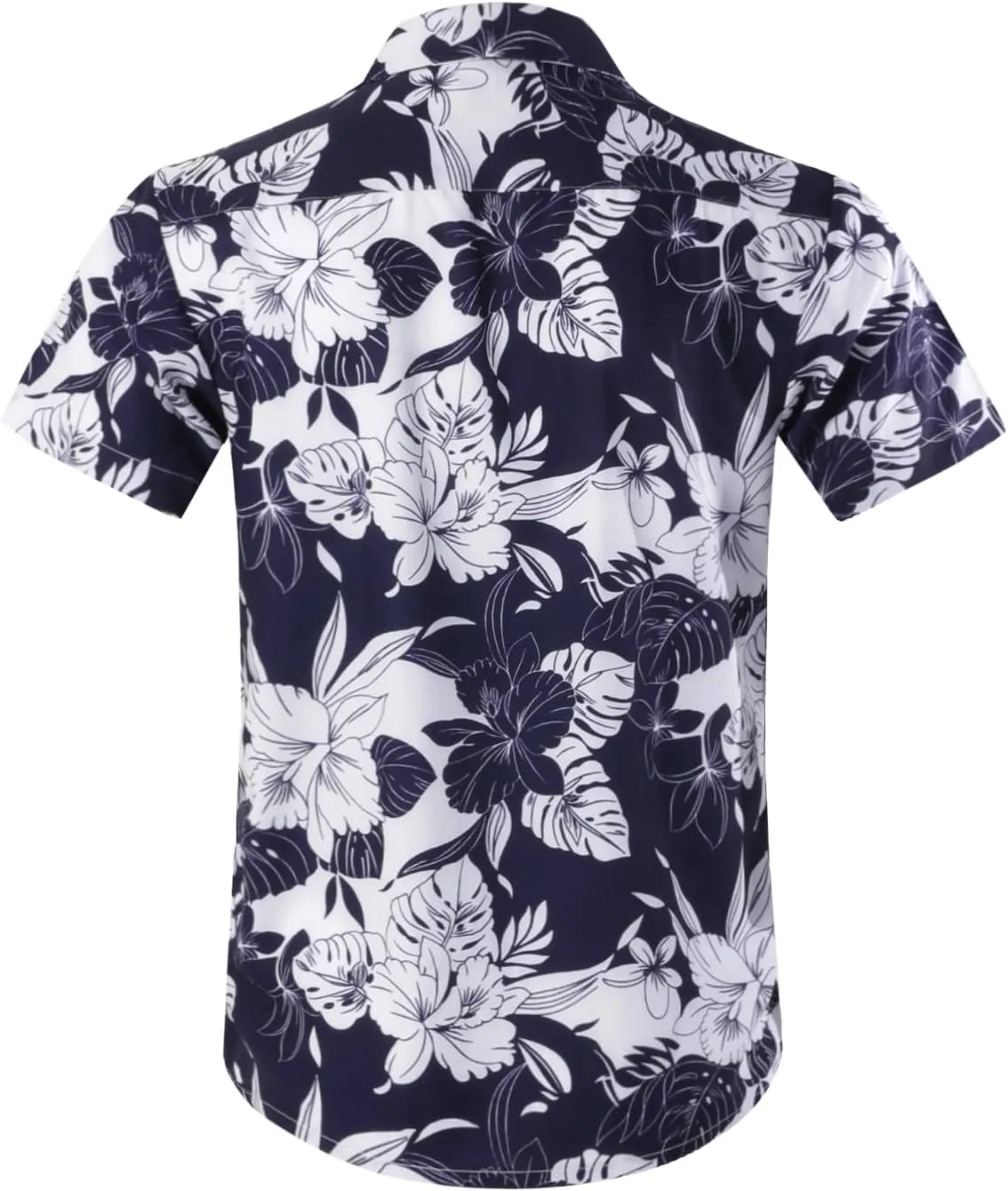 Allsense Men's Short-Sleeve Button-Down Tropical Hawaiian Shirt