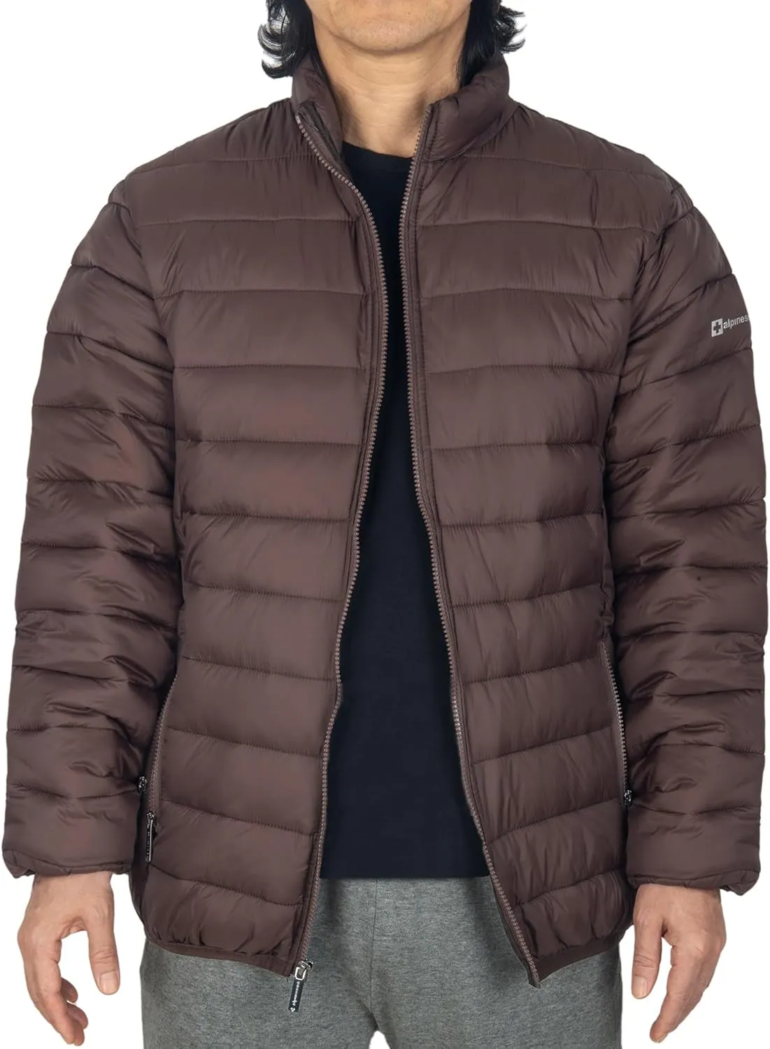 Alpine Swiss Niko Mens Down Alternative Jacket Puffer Coat Packable Warm Insulation & Lightweight