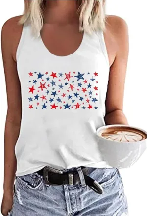 America Flag Shirt for Women Red White Blue Star Graphic Patriotic Shirt 4th of July Memorial Summer Tops Tee
