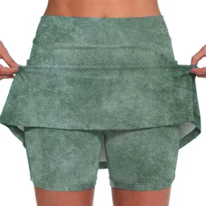 Athletic Skorts for Woman Elastic Tennis Yoga Shorts High Waist Daisy Printed Skirts Tummy Control Skinny Joggers