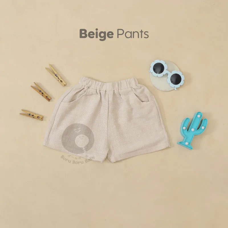 Baby Basic Short Pants - Celana Pendek Bayi Unisex - Celana Linen Bayi