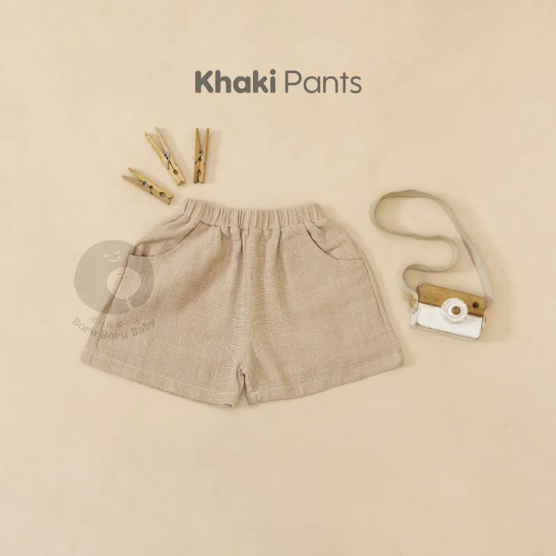 Baby Basic Short Pants - Celana Pendek Bayi Unisex - Celana Linen Bayi