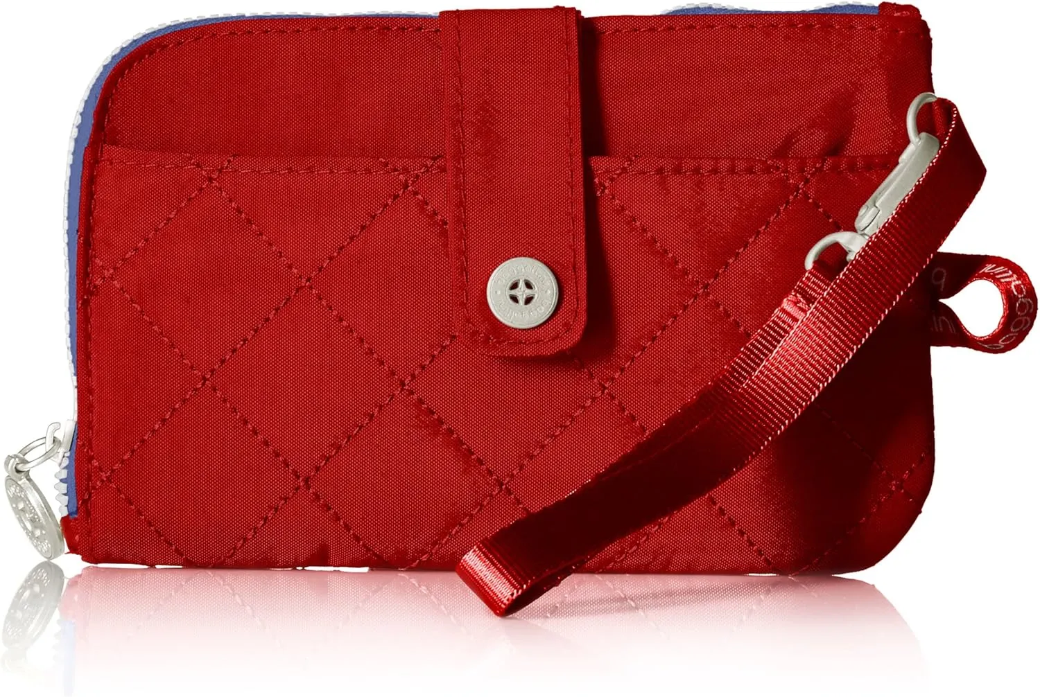 Baggallini womens Rfid Passport & Phone Wristlet Commuter Pass Case, Red/Navy, One Size US