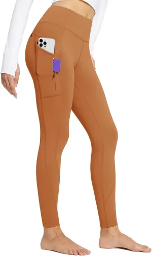 baleaf Women's Fleece Lined Leggings with 5 Pockets, Thermal Warm Winter Tights High Waisted Yoga Pants Cold Running Gear