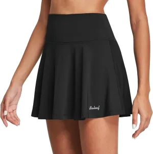 baleaf Women's Pleated Tennis Skirt Skorts for Woman Golf Skirts with Pockets Athletic Running Workout Sports