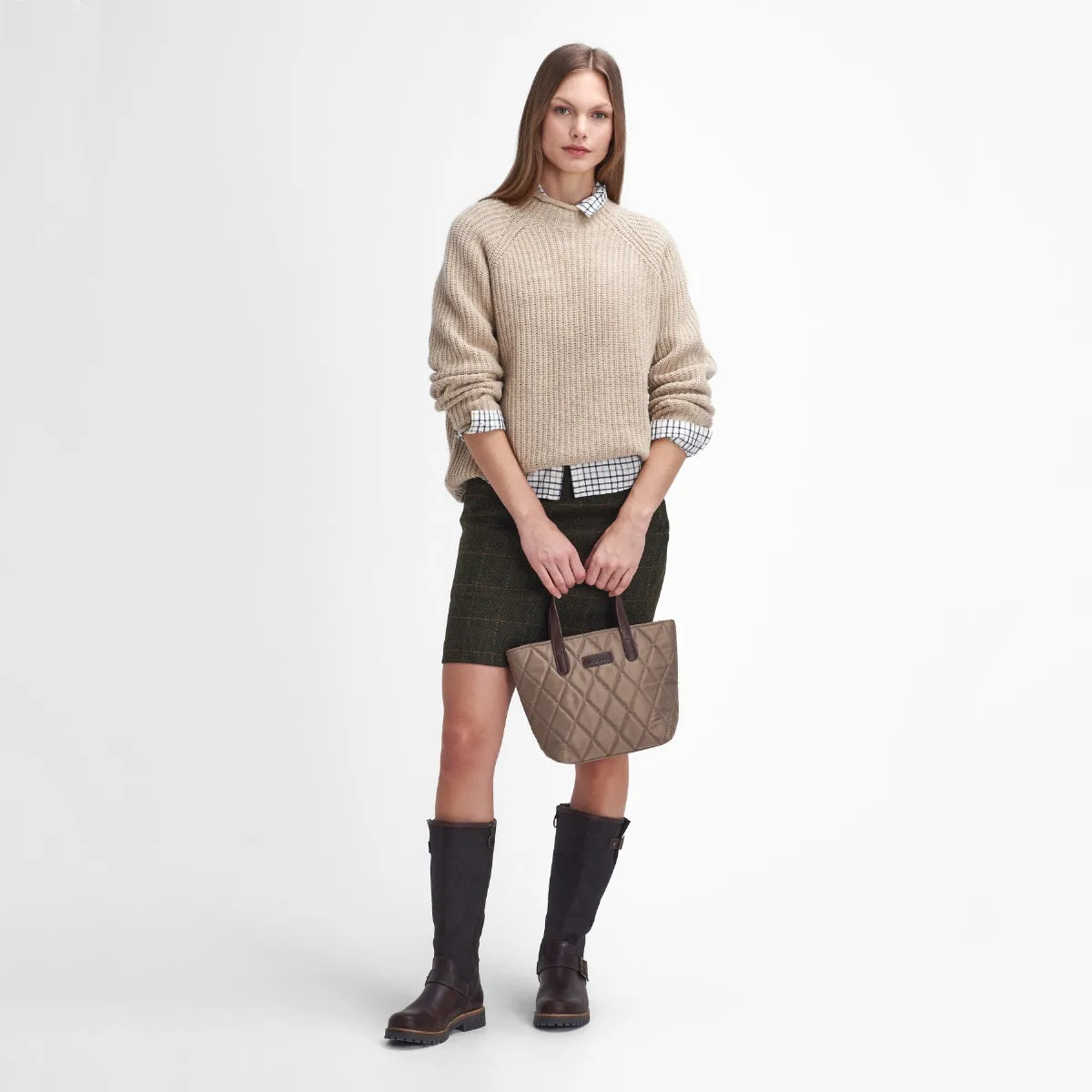 Barbour Willows High-Neck Women's Knit | Oatmeal