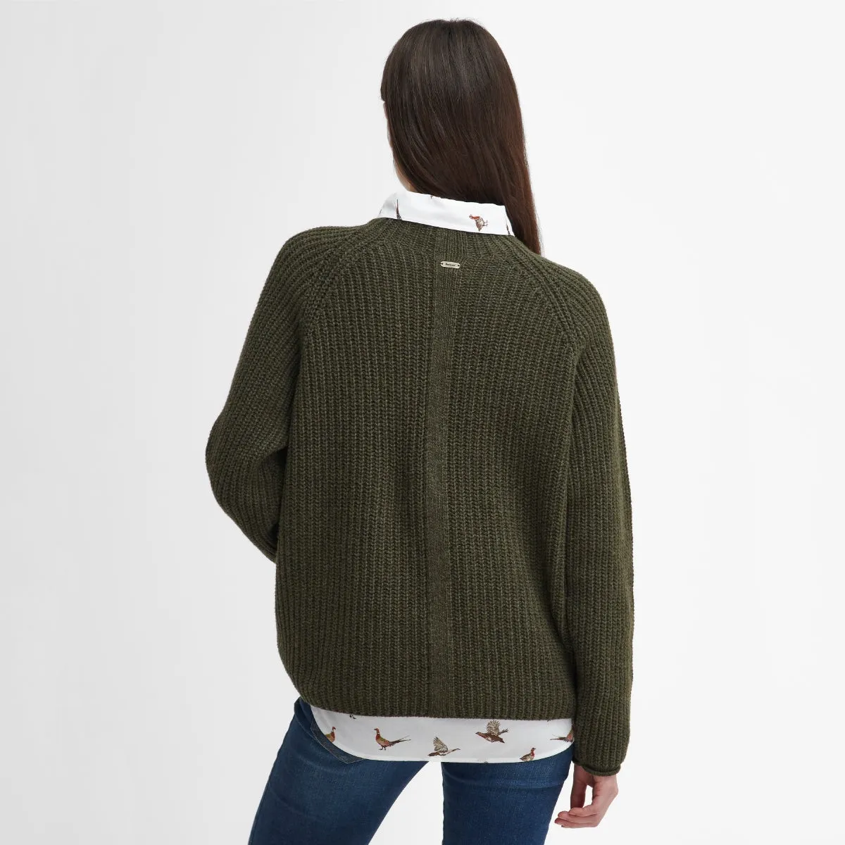 Barbour Willows High-Neck Women's Knit | Olive