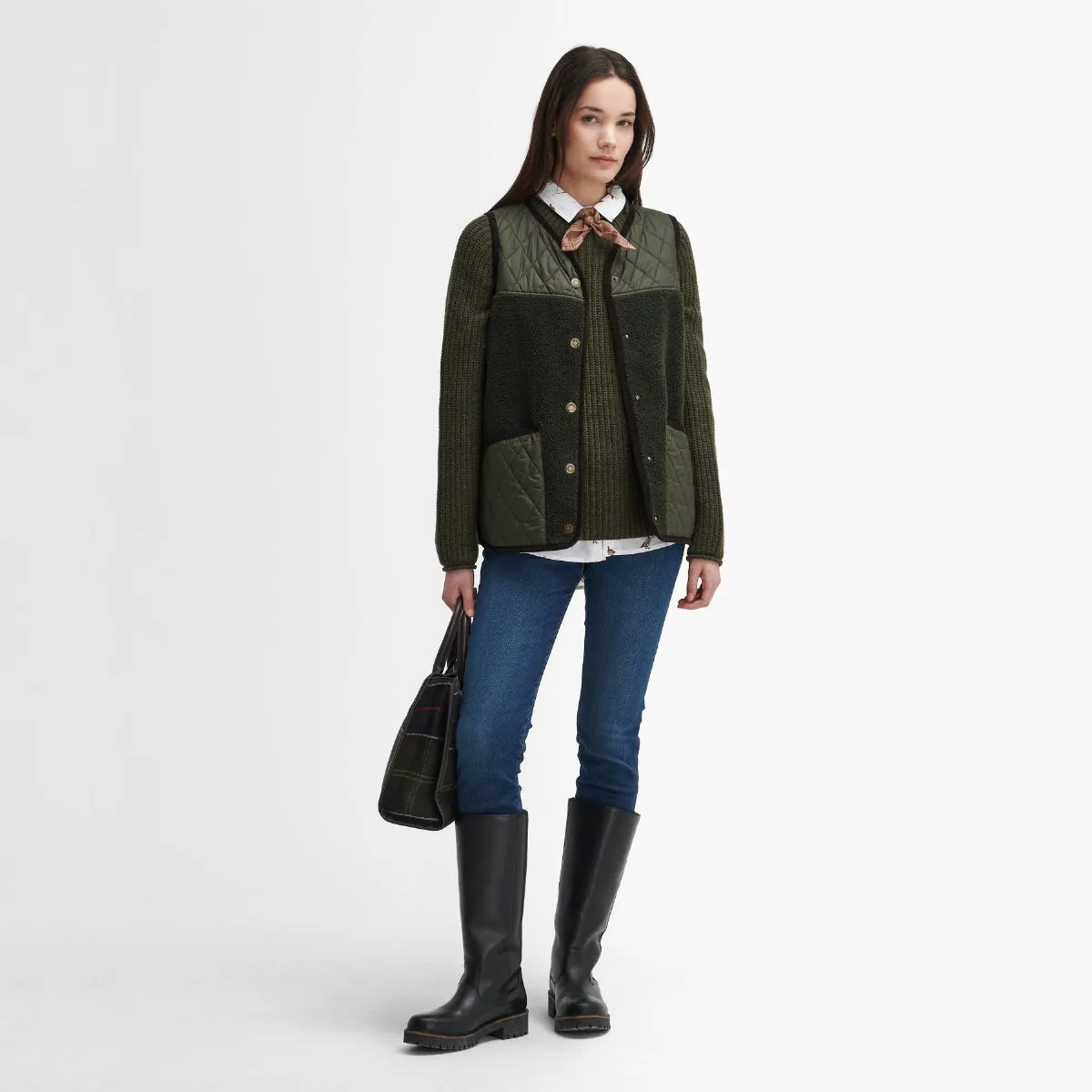 Barbour Willows High-Neck Women's Knit | Olive