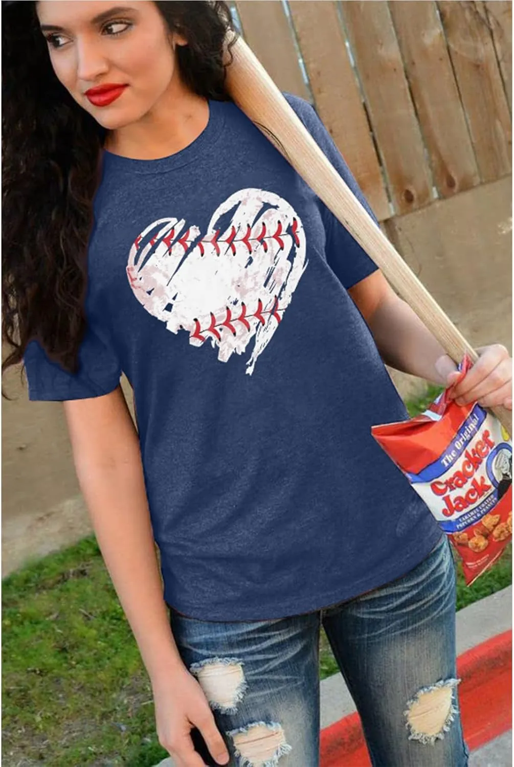 Baseball Shirts Women Baseball Mom Tshirt Baseball Heart Graphic Tee Game Day Gifts Funny Short Sleeve Tops