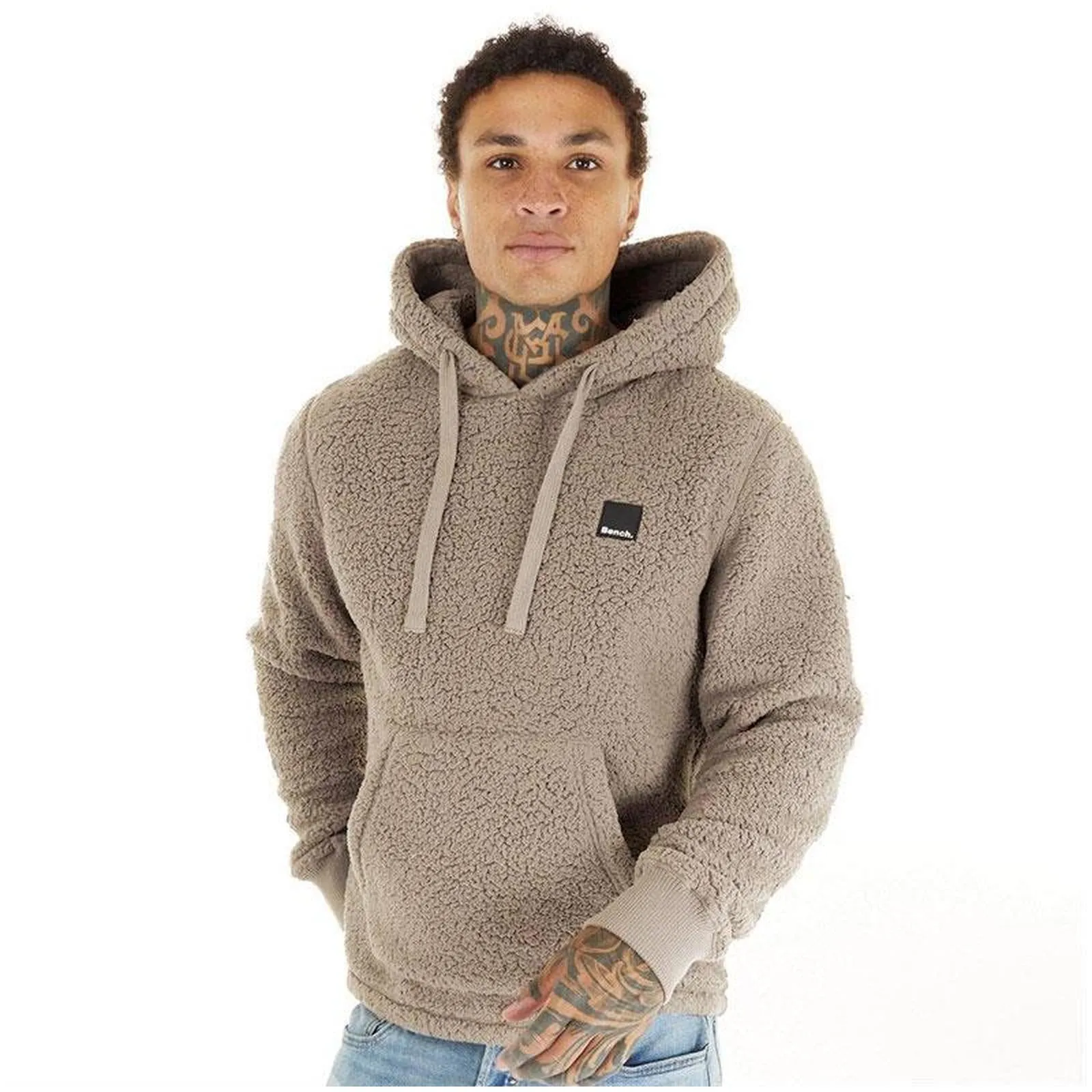 Bench Mens Jerry Borg Pullover Teddy Bear Fleece Hoodie