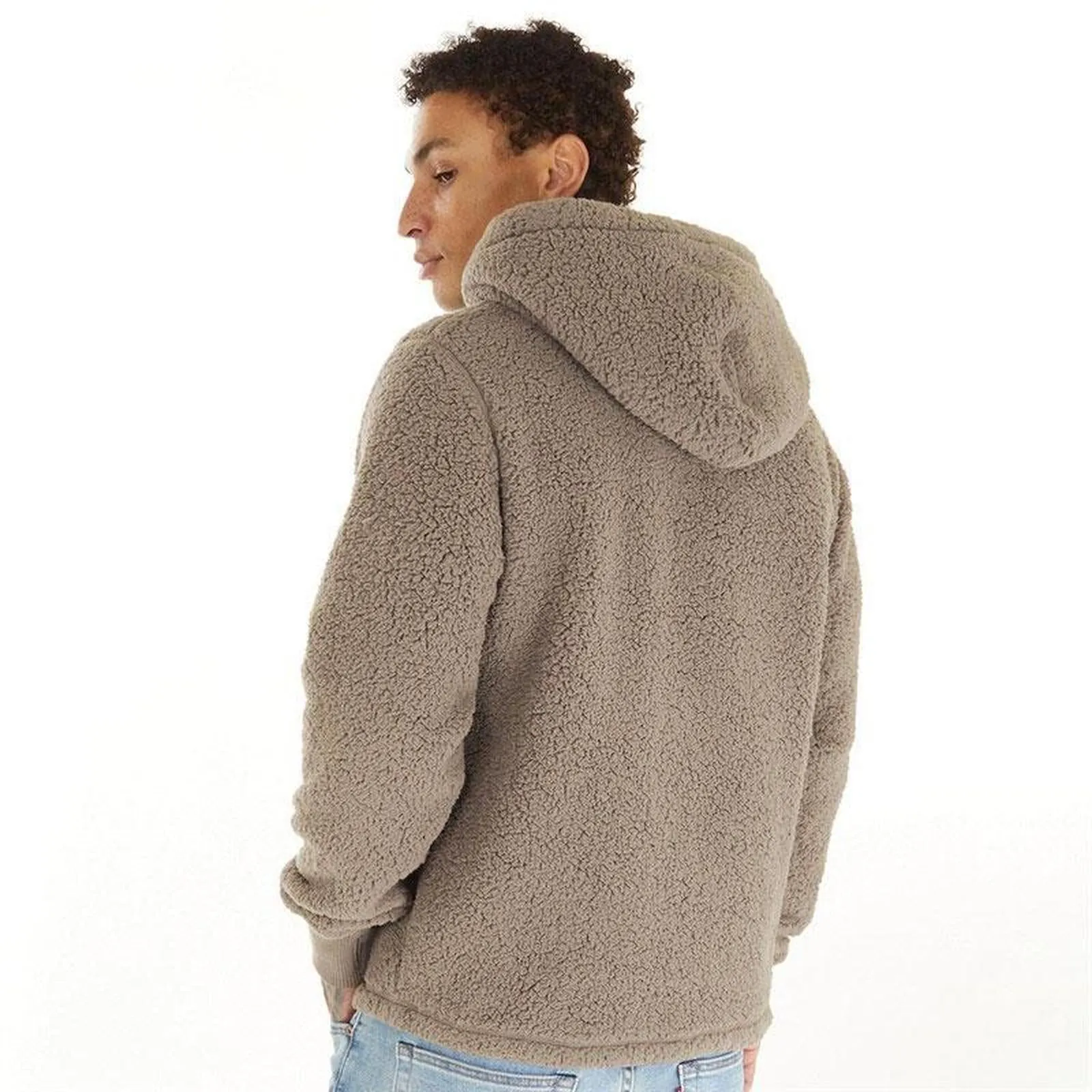 Bench Mens Jerry Borg Pullover Teddy Bear Fleece Hoodie