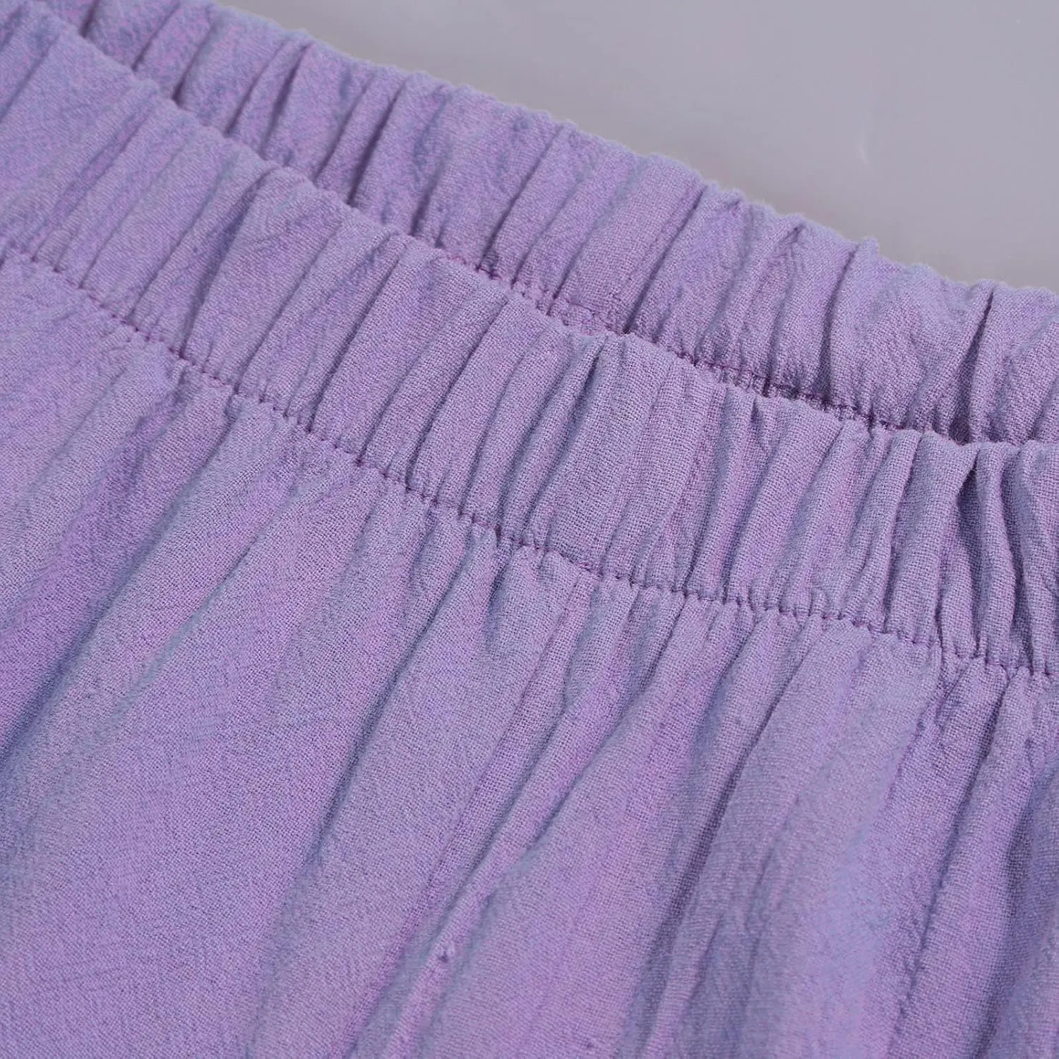 Bengbobar Linen Pants Women Wide Leg Sweatpants Straight Casual Summer Capri Pants Comfy Baggy Trousers Palazzo Lounge