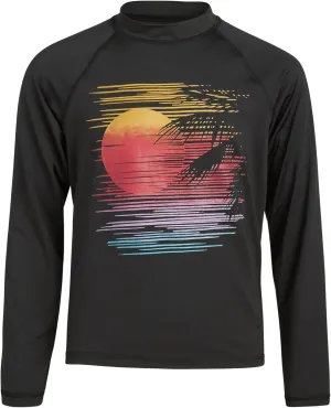 Big Chill Boys' Rash Guard Swim Shirt - UPF 50  Long Sleeve UV Sun Protection Swim Shirt Quick Dry (Size: 5-16)