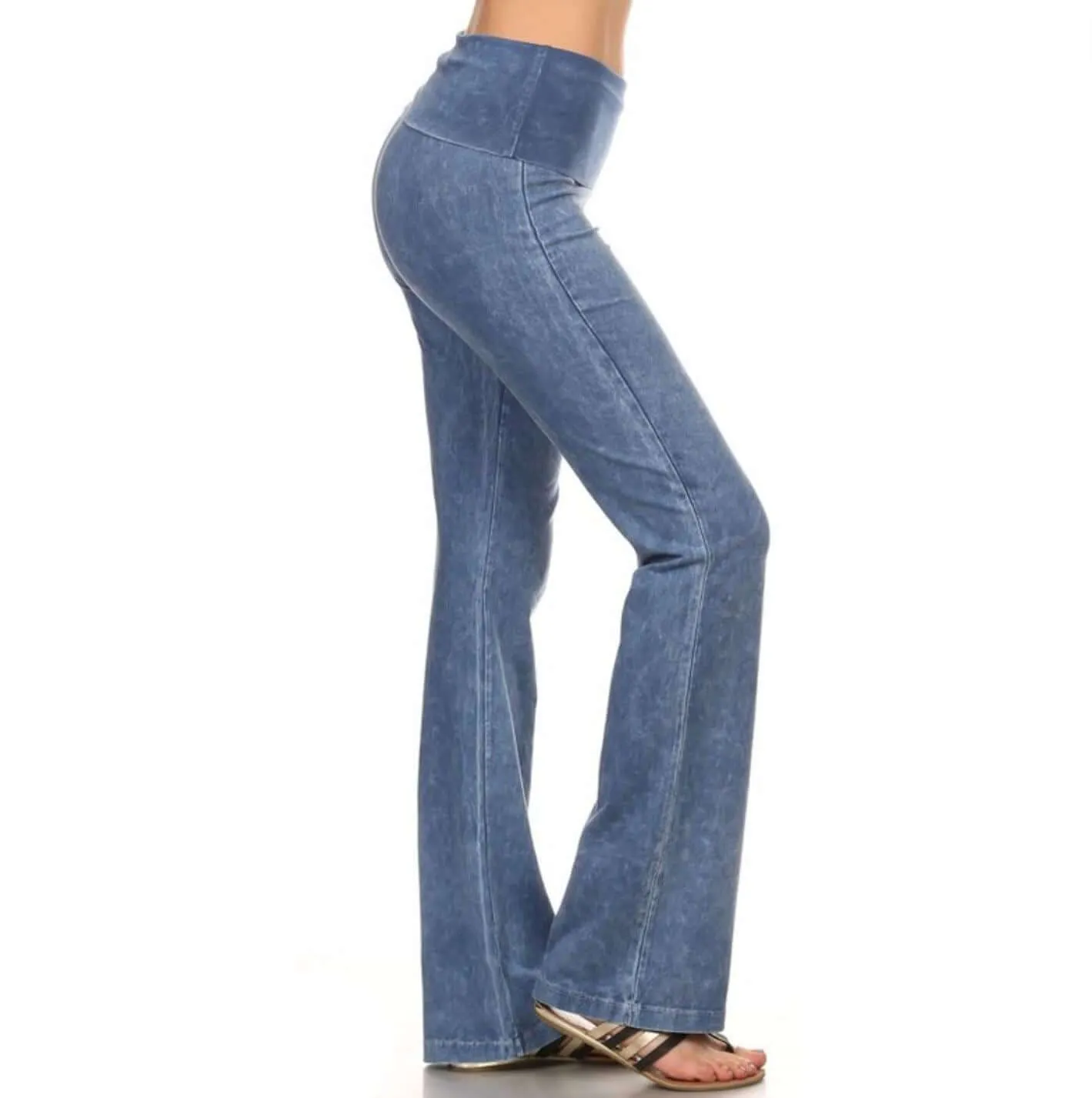 Bootcut Flare Mineral Washed Jeggings Made in USA