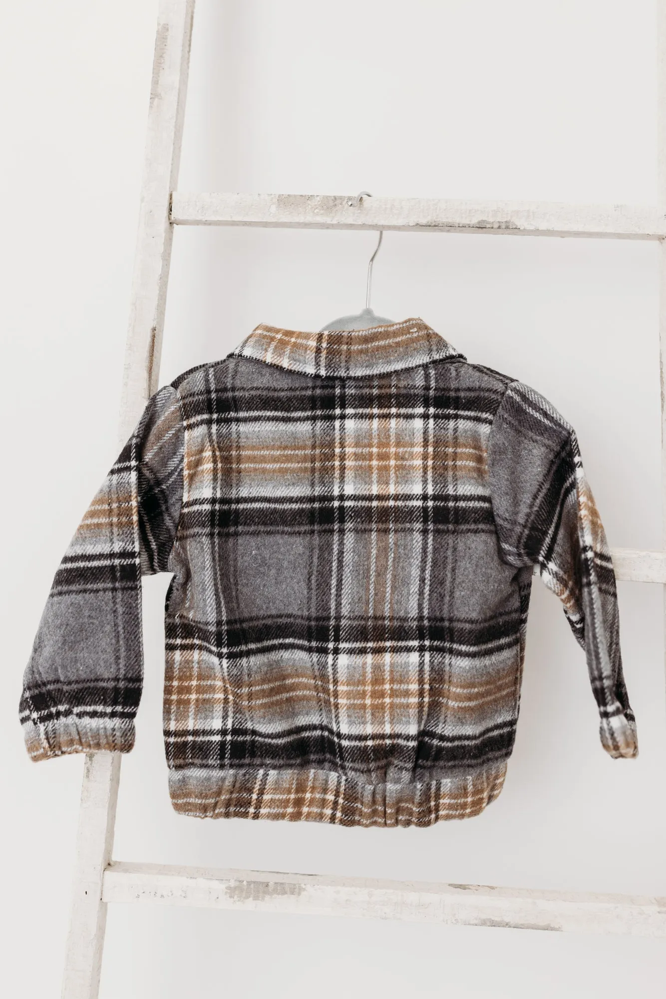 Button Up Plaid Jacket | Black Multi