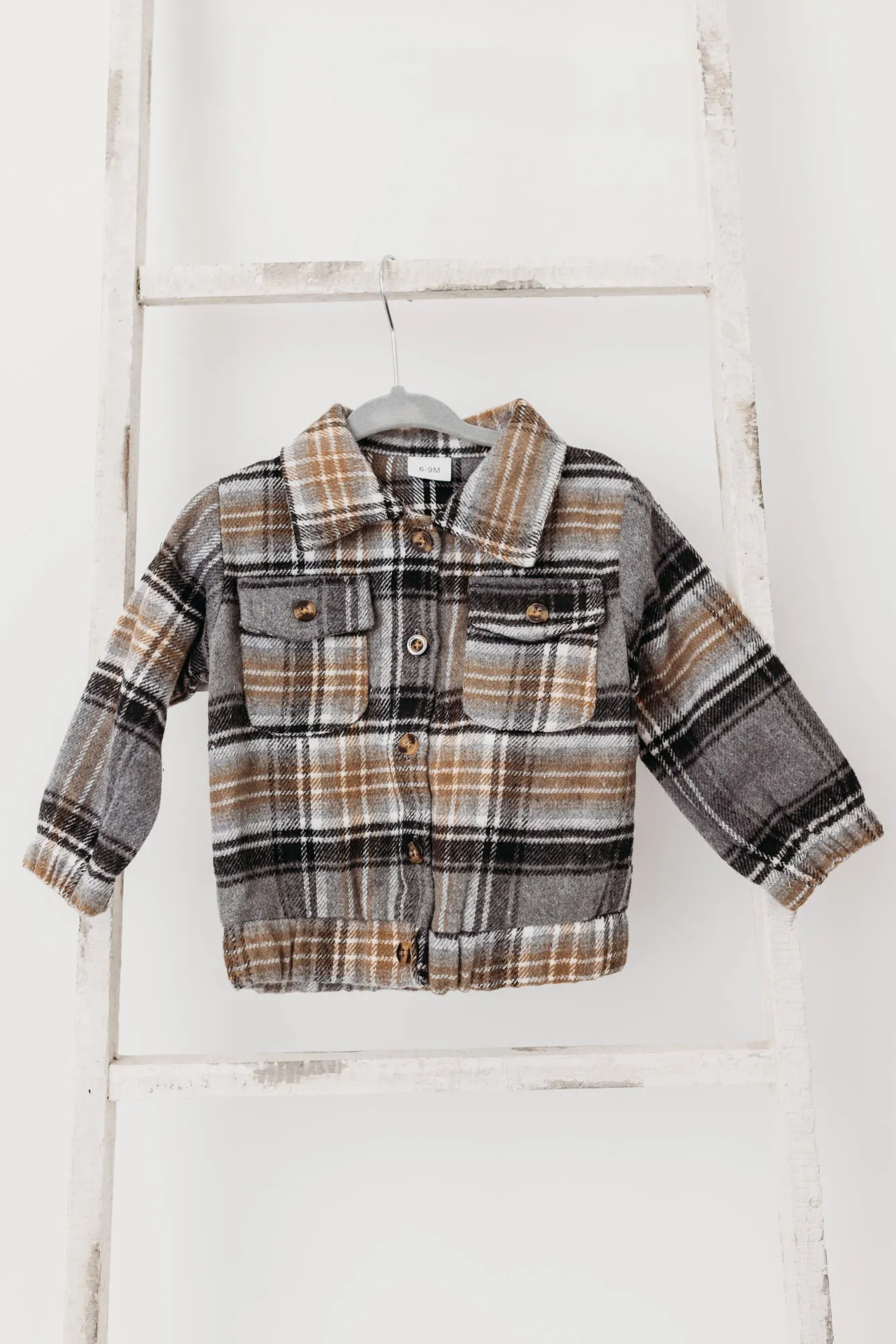 Button Up Plaid Jacket | Black Multi