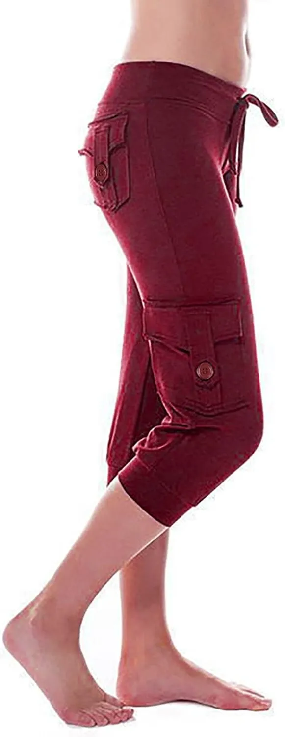 Capri Yoga Legging for Women 2024 Casual Summer Workout Athletic Capri Yoga Pants High Waist Stretch Cropped Trousers