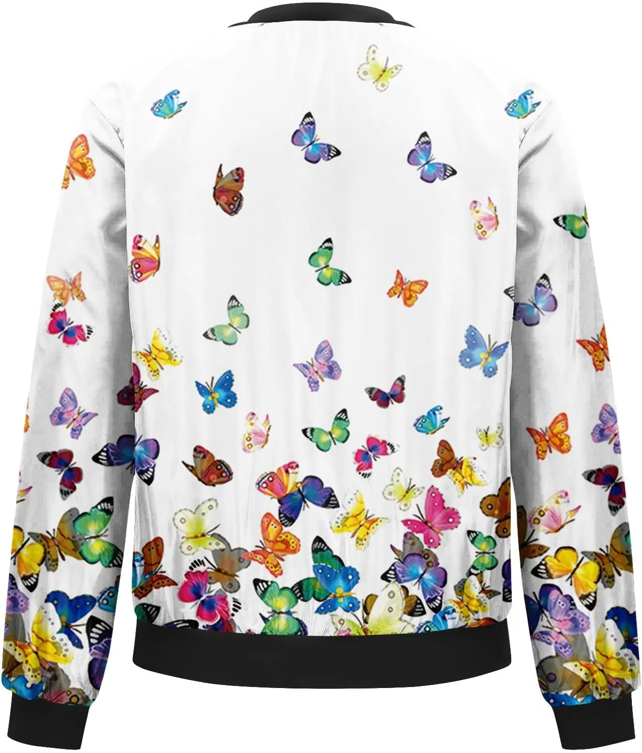ChicCrate Bomber Jacket Women 2025 Long Sleeve Stand Collar Fall Jackets Lightweight Causal Floral Zip Up Coats