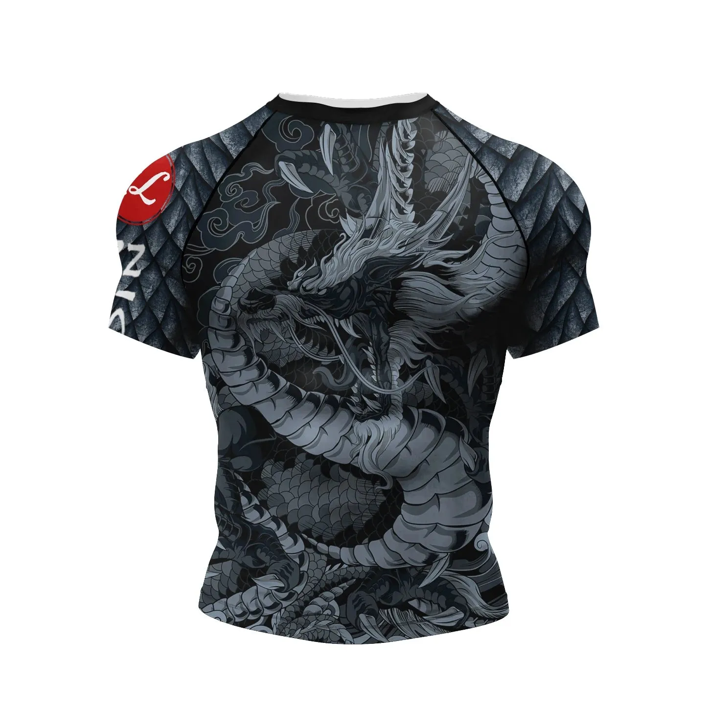 Cody Lundin - " Dragon Scales " -  Short Sleeve MMA  / BJJ  Compression Shirt / Rash Guard