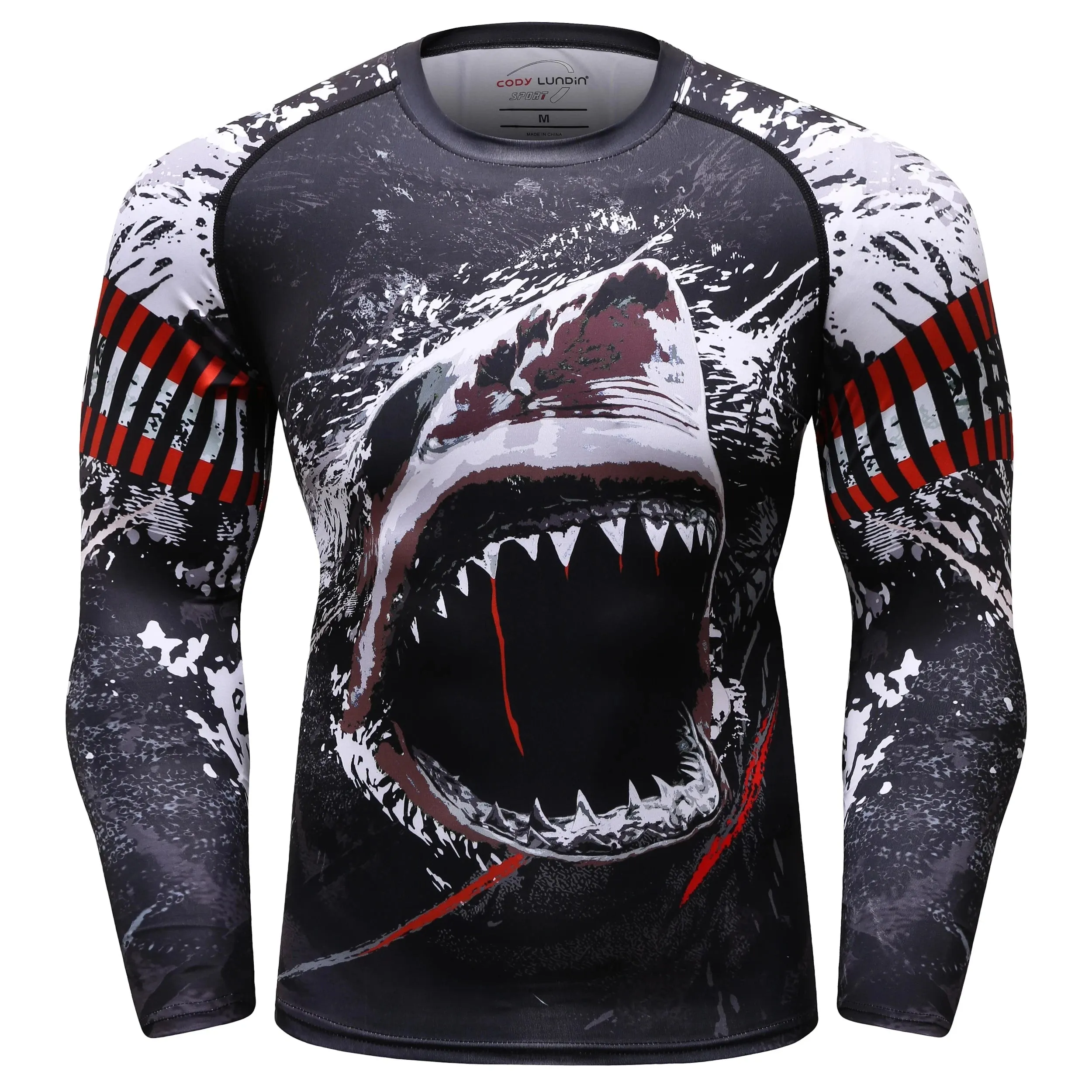 Cody Lundin - " JAWS of LIFE "-  Long Sleeve MMA  Compression  Shirt / Rash Guard