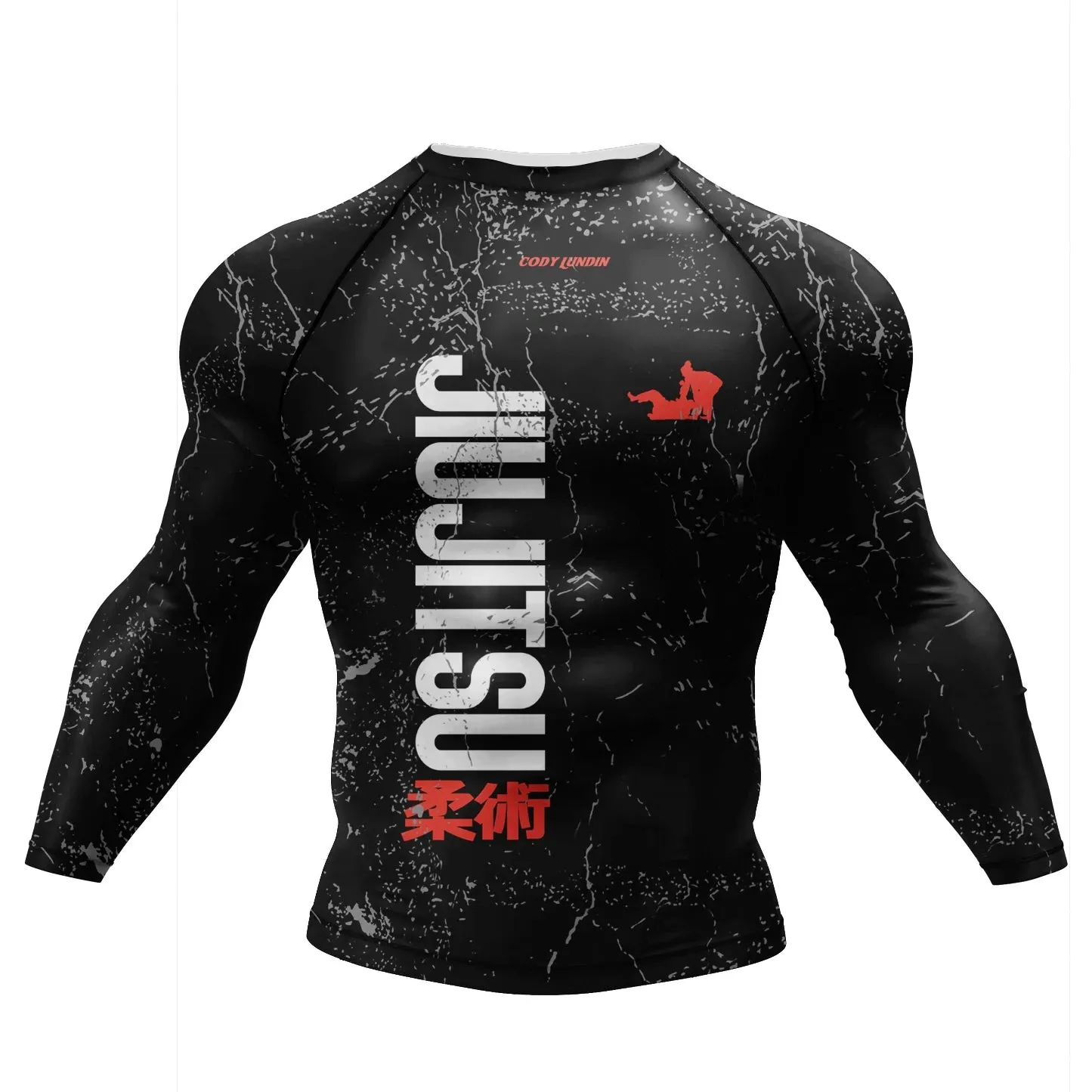 Cody Lundin - " JIU JITSU "-  Long Sleeve MMA  Compression  Shirt / Rash Guard