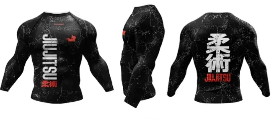 Cody Lundin - " JIU JITSU "-  Long Sleeve MMA  Compression  Shirt / Rash Guard