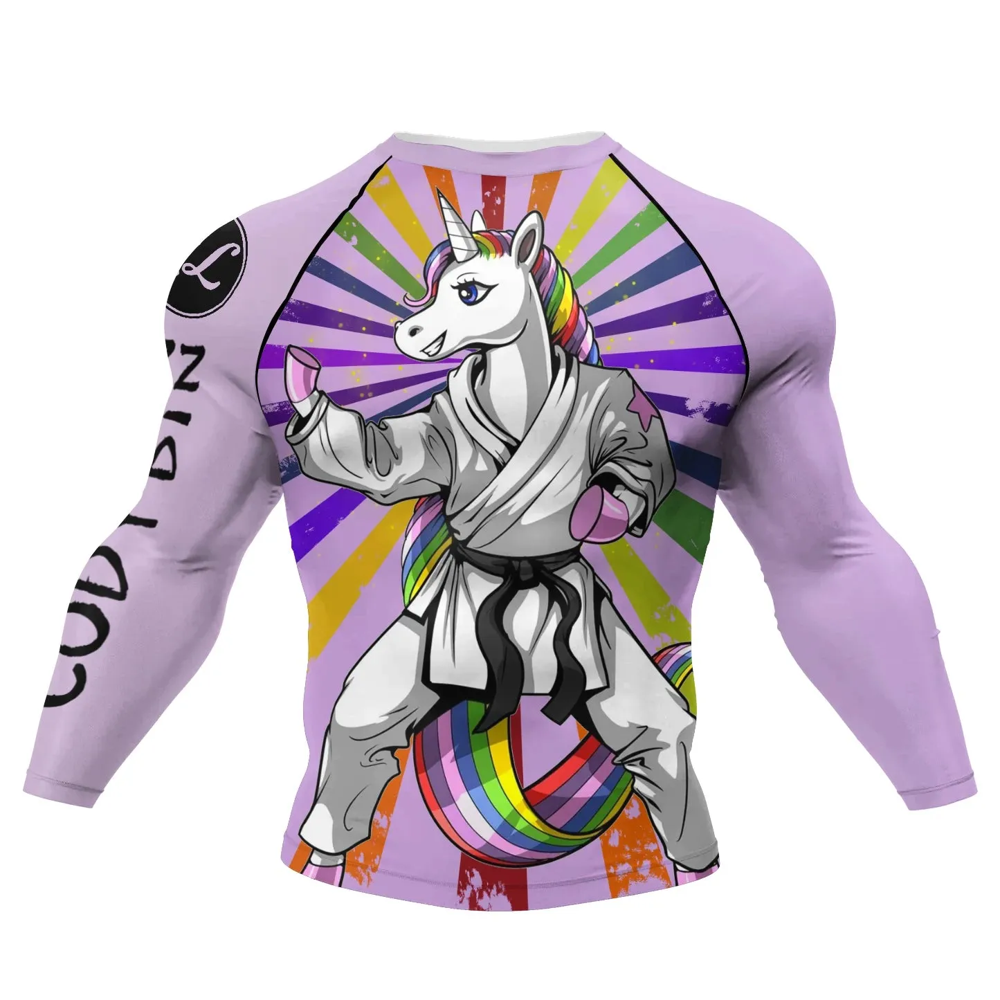 Cody Lundin - " Unicorn Form " -  Long Sleeve MMA  / BJJ  Compression Shirt / Rash Guard