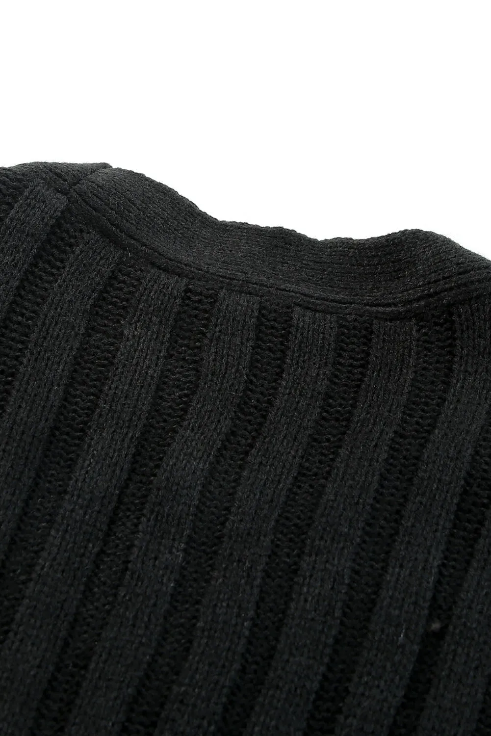 Colorblock Button Pocket Knit Cardigan