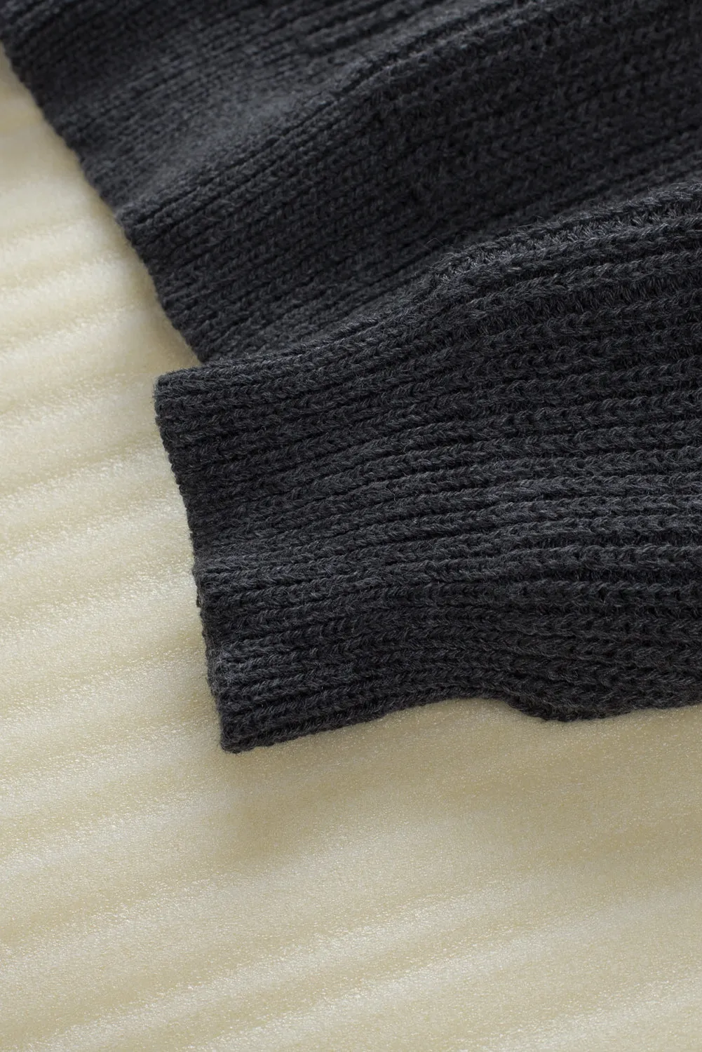 Colorblock V Neck Ribbed Knitted Sweater