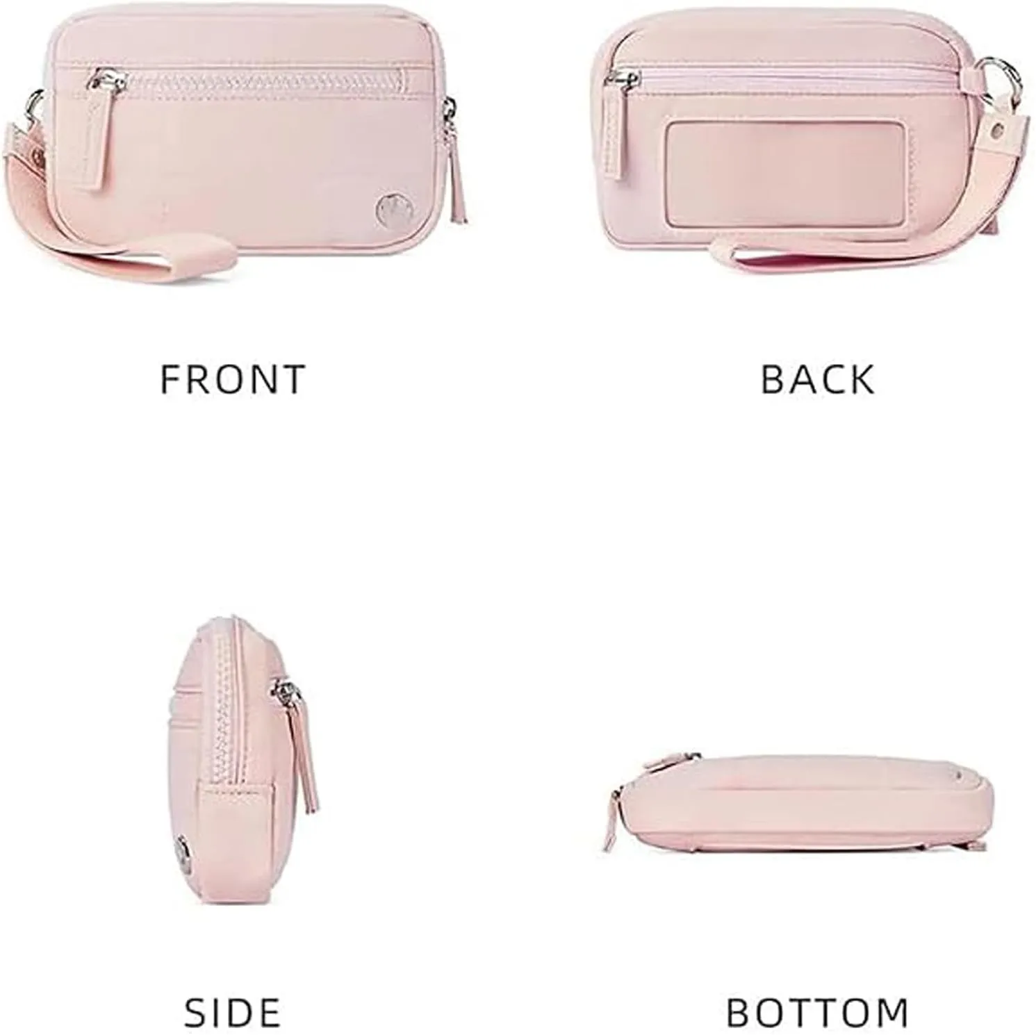 Convely Essential Wristlet, Convely Wristlet, Convely Wristlet Wallets for Women, with 3 Zipper Purse, Nylon Quilted Wallet