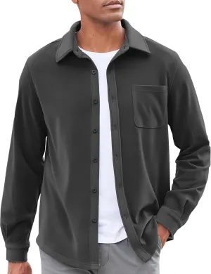 COOFANDY Men's Casual Shirt Long Sleeve Button Down Lightweight Flannel Shirts