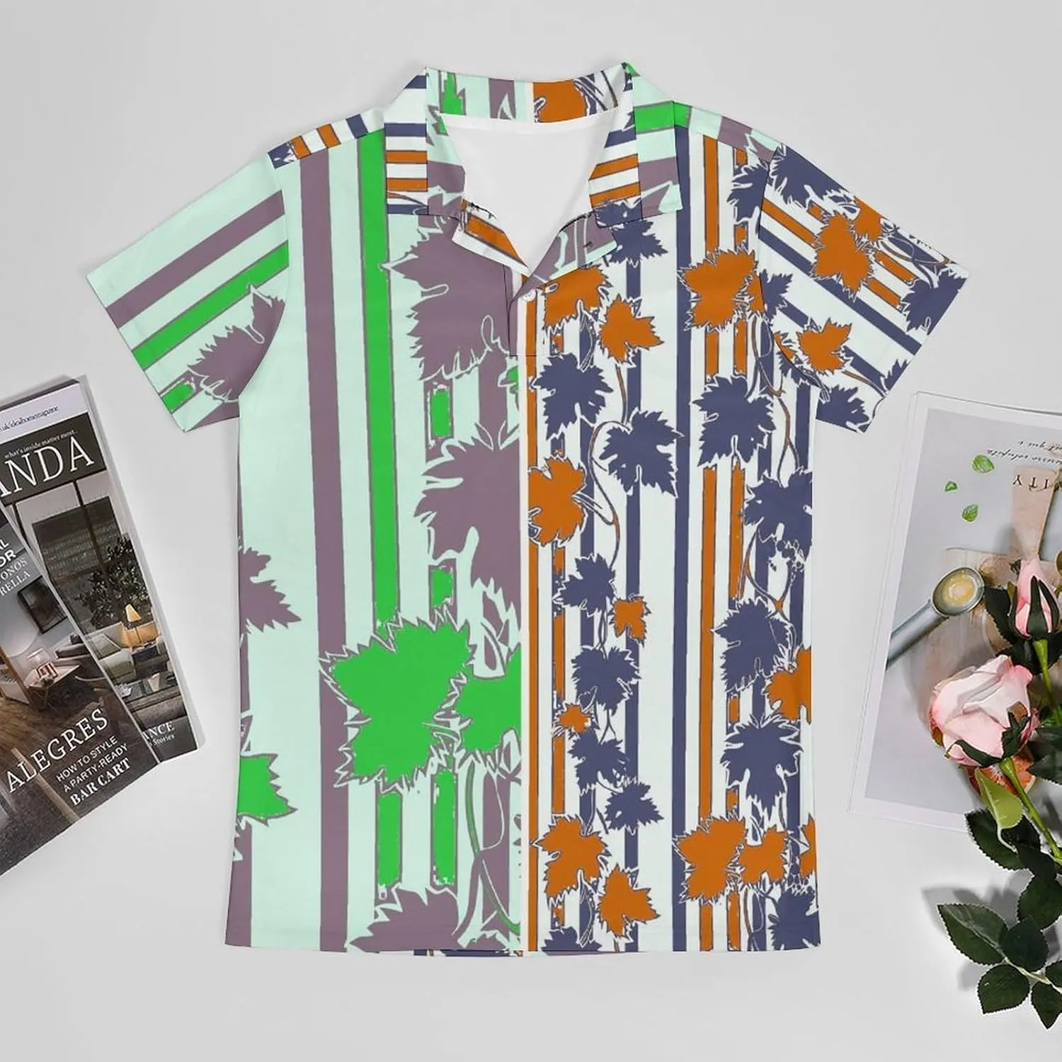 Cute Bird Pattern Men's Polo Shirts Short Sleeve Blend Performance Fashion Business Casual Collared Shirts