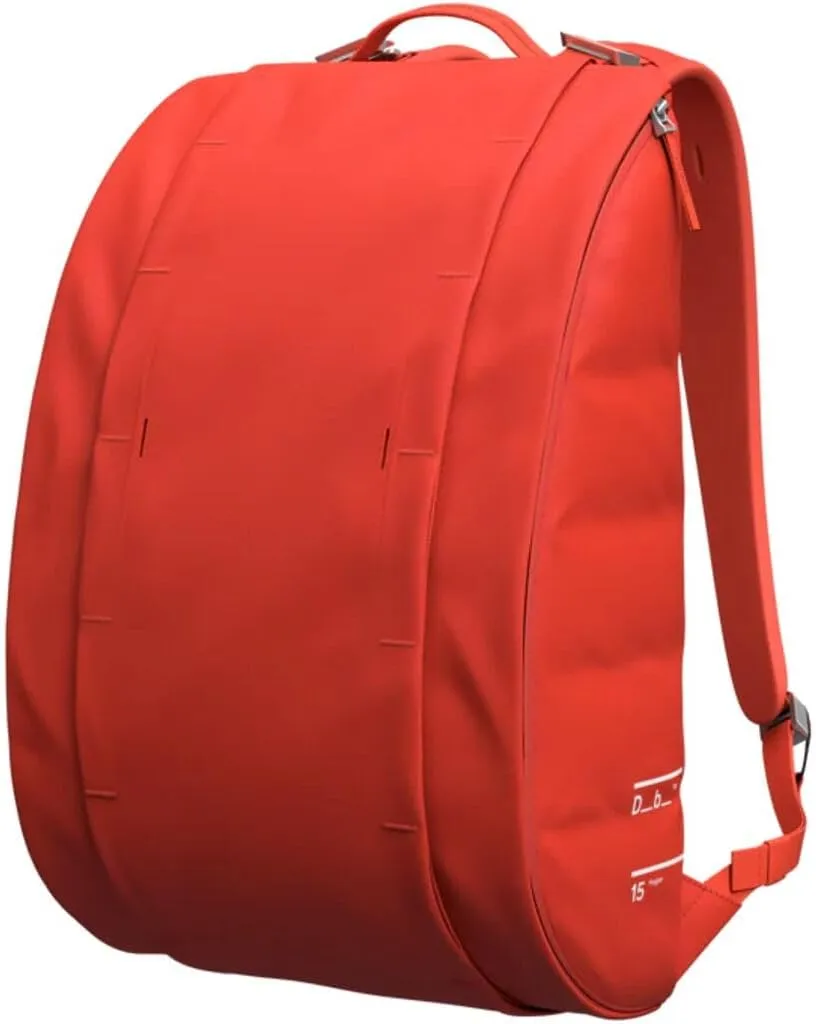Db Journey The Hugger Backpack - Durable Travel Backpack with Laptop Compartment & Pockets for Work, Luggage Backpack with Roller Bag Hook Up System, 15L - Falu Red