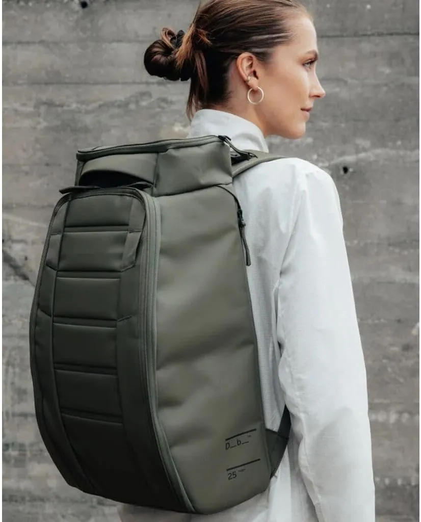 Db Journey The Hugger Backpack - Durable Travel Backpack with Laptop Compartment & Pockets for Work, Luggage Backpack with Roller Bag Hook Up System, 25L - Moss Green