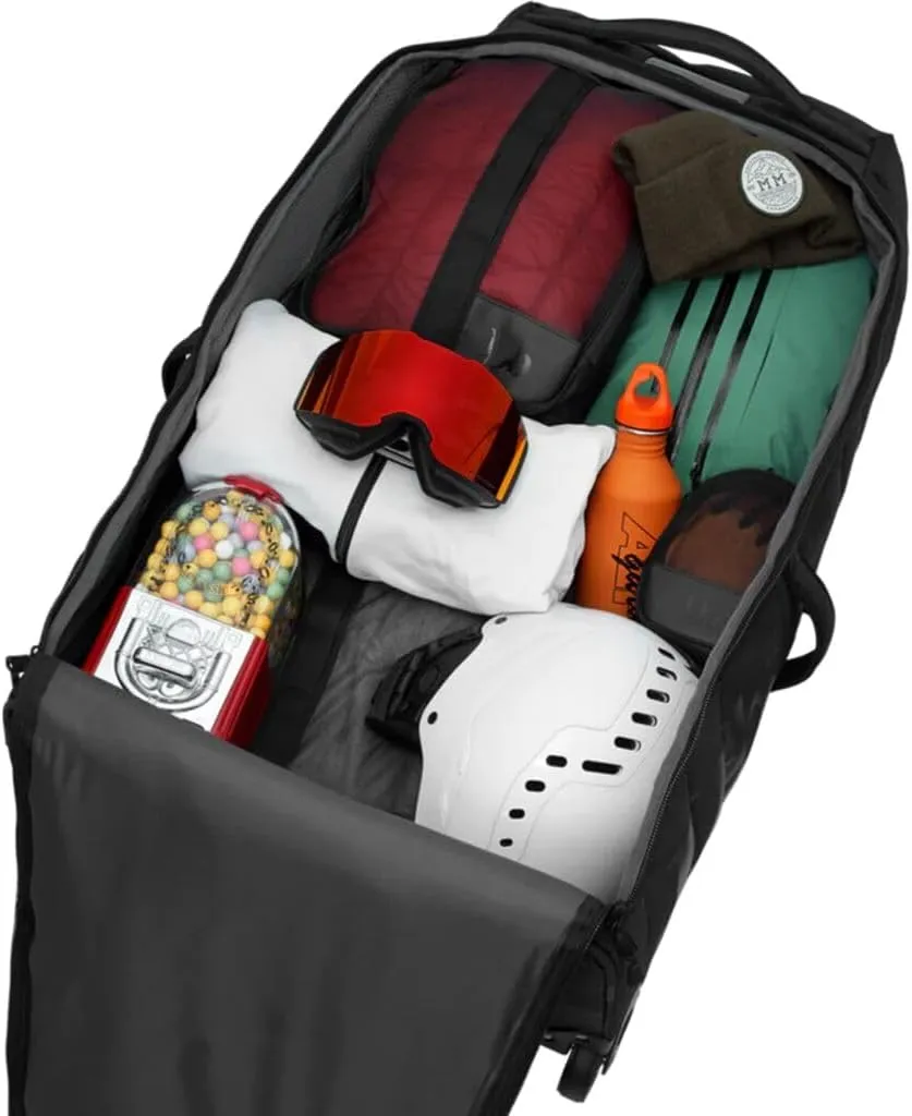 Db Journey The Hugger Roller Duffle Bag - Durable Wheeled Luggage with Handle, Interior Pockets, Hook Up System, 90L - Blackout