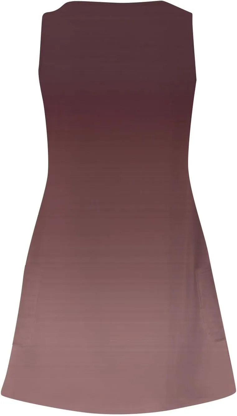 DOPOCQ Dresses for Women 2024 Casual Trendy Gradient Sleeveless Boho Sundress Summer Oversized Sexy V Neck Tank Mini Dresses