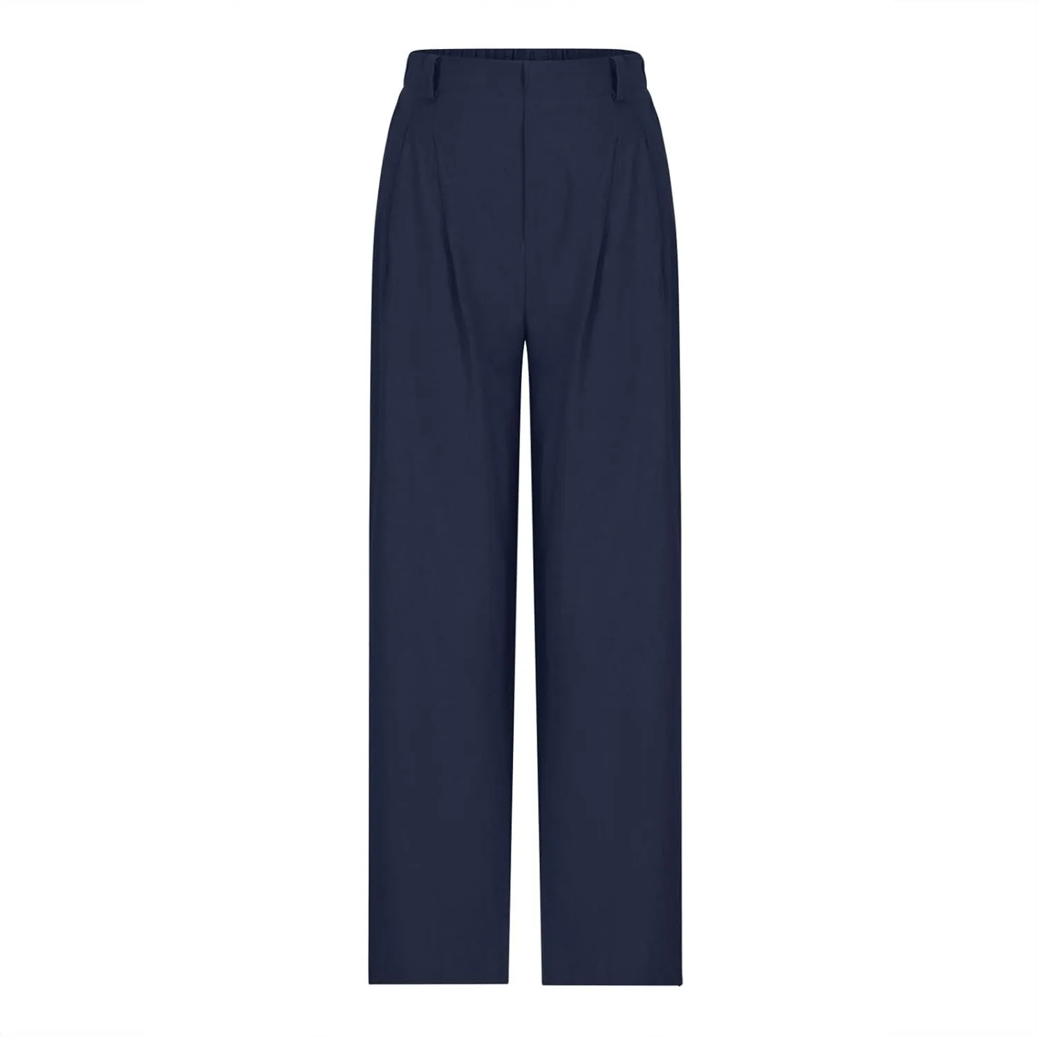 Dressy Cotton Linen Pants for Women, Pleated High Waist Palazzo Trousers Relax Fit Business Work Office Casual Pant