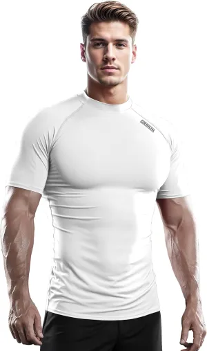 DRSKIN 3, 2 or 1 Pack Men's Compression Shirt Short Sleeve Top Baselayer Sports T-Shirt Athletic Running Active Workout