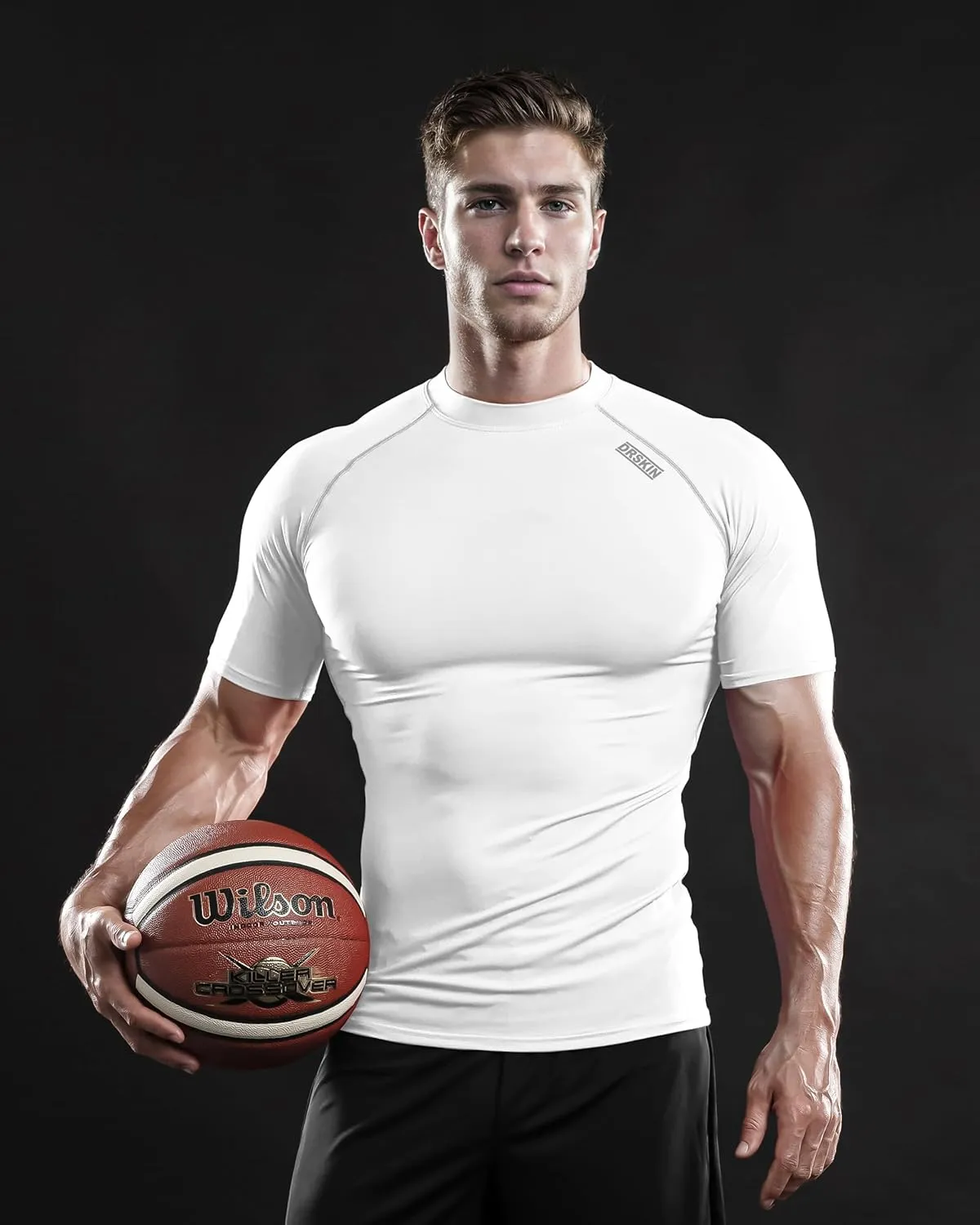 DRSKIN 3, 2 or 1 Pack Men's Compression Shirt Short Sleeve Top Baselayer Sports T-Shirt Athletic Running Active Workout