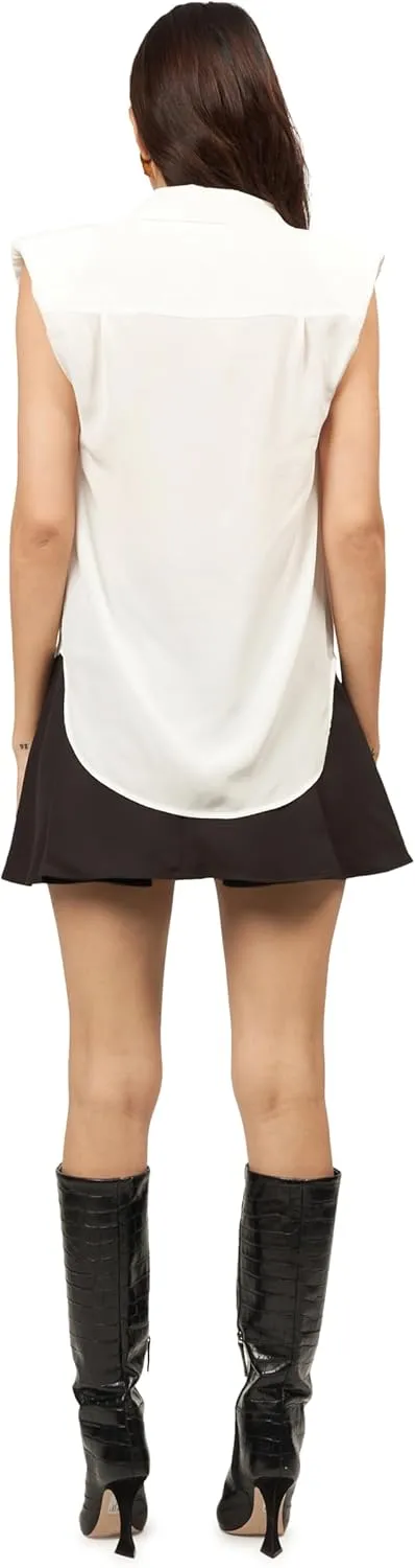 Equipment Womens Nataly Silk Top  Sleeveless Button-Down Shirt for Women