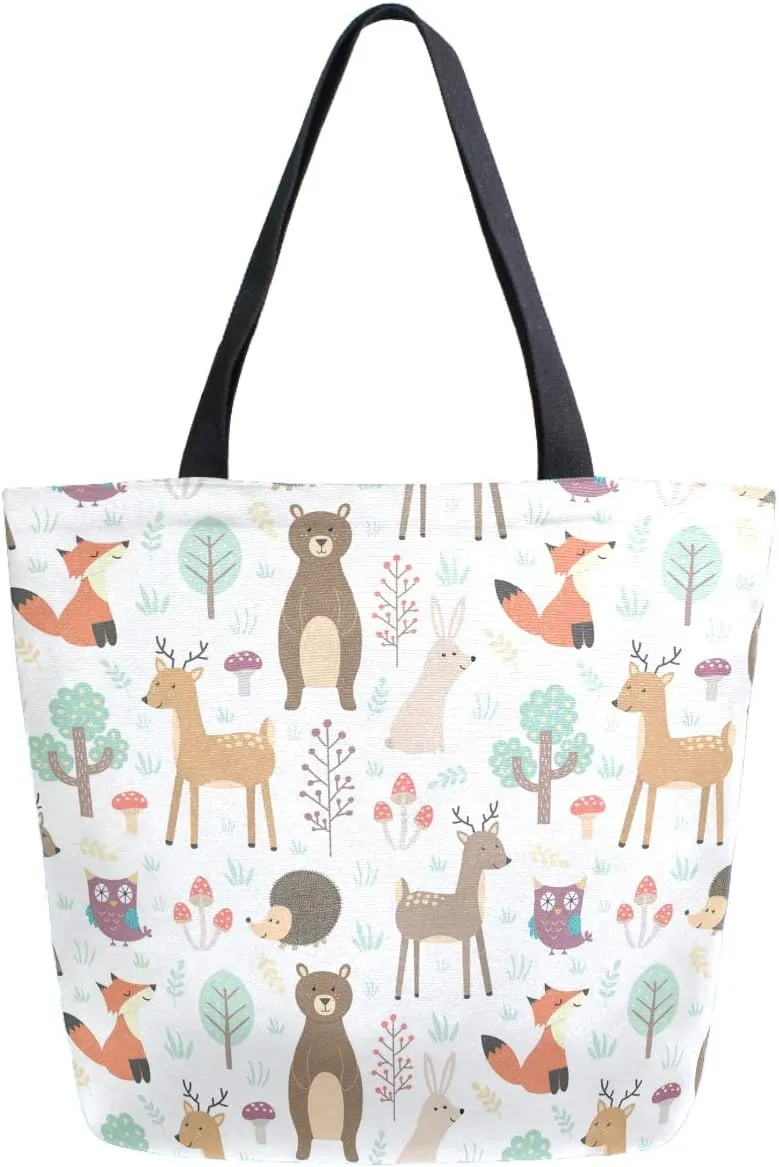 Fashion Beautiful Printed Pattern Extra Large Shoulder Tote Bag for Beach Travel Weekender Gym Grocery Shopping