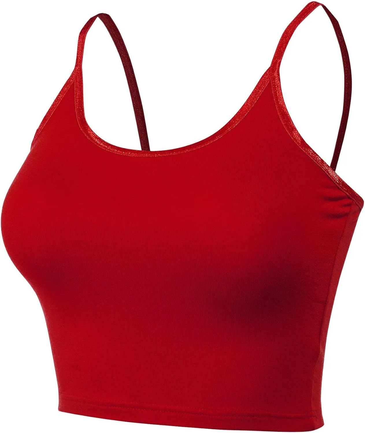 FashionMille Women Workout Yoga Spaghetti Strap Tank Camisole Crop Tank Top